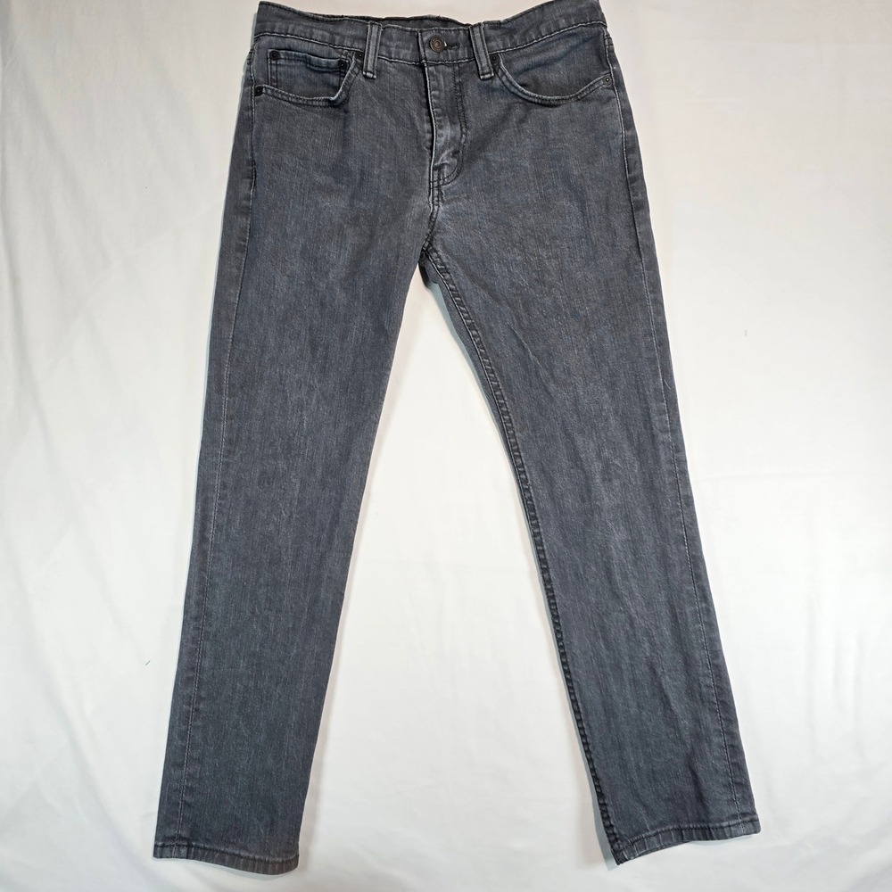 Levis 511 Slim Fit Jeans Mens 32x30 Faded Black Grey Denim Pants 04511-0280